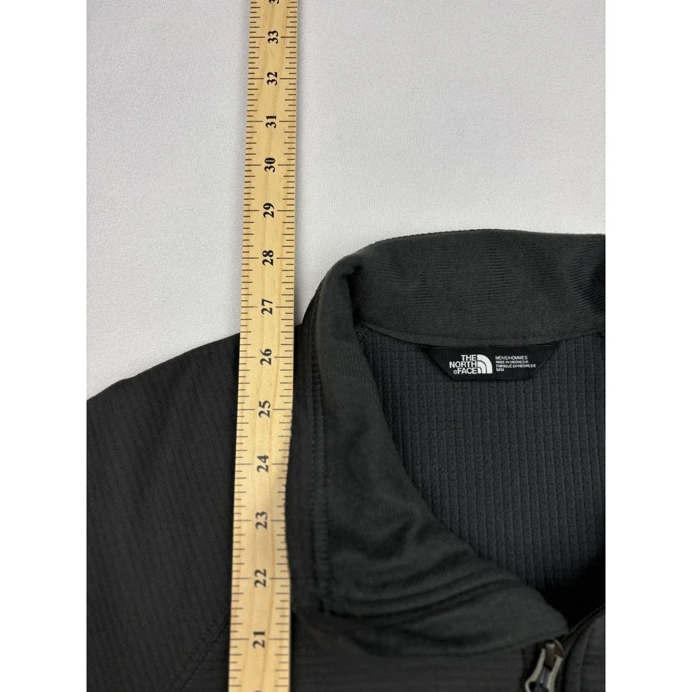 The North Face Technical Grid Fleece Jacket Mens Medium M Charcoal Gray Patron